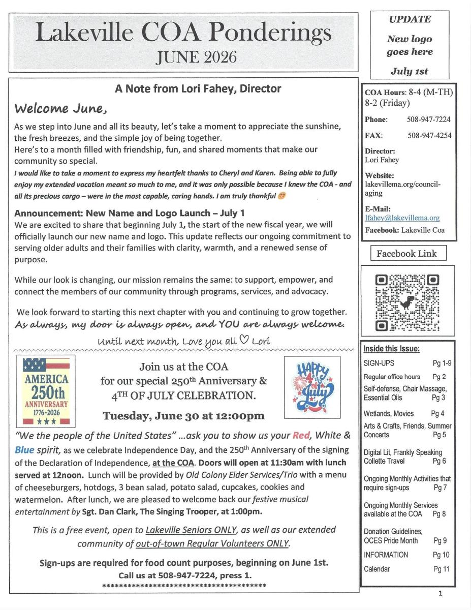 JUNE 2026 NEWSLETTER 