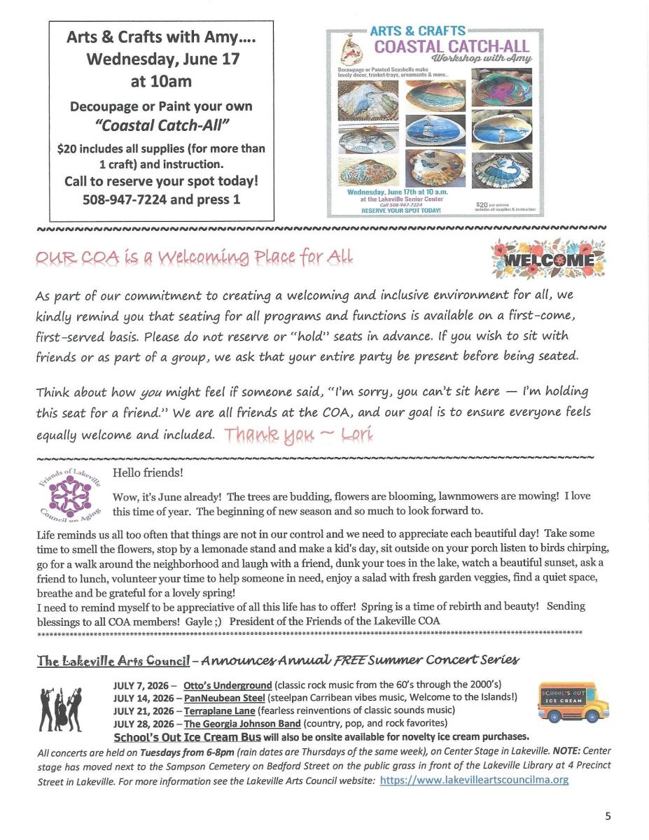 JUNE 2026 NEWSLETTER