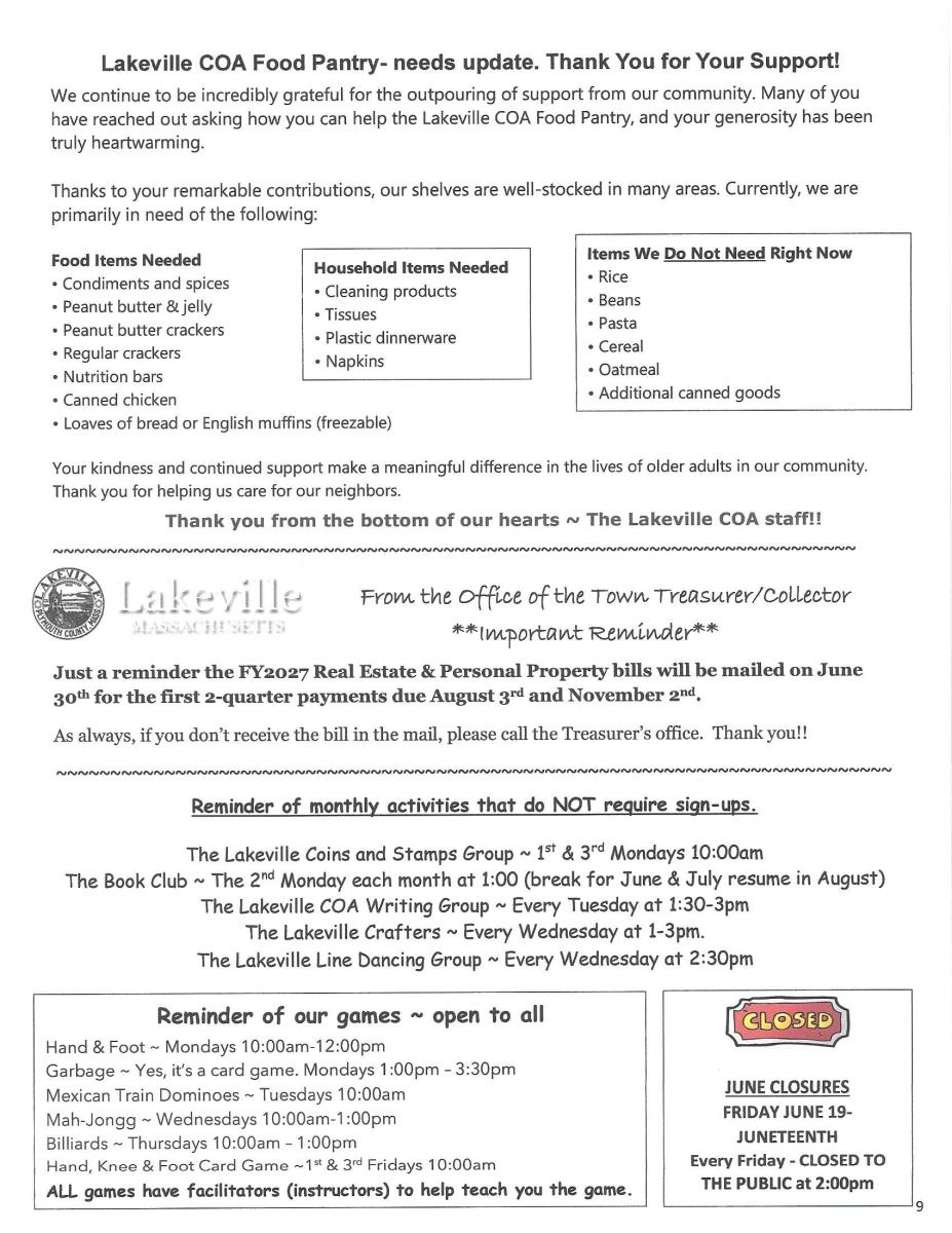 JUNE 2026 NEWSLETTER