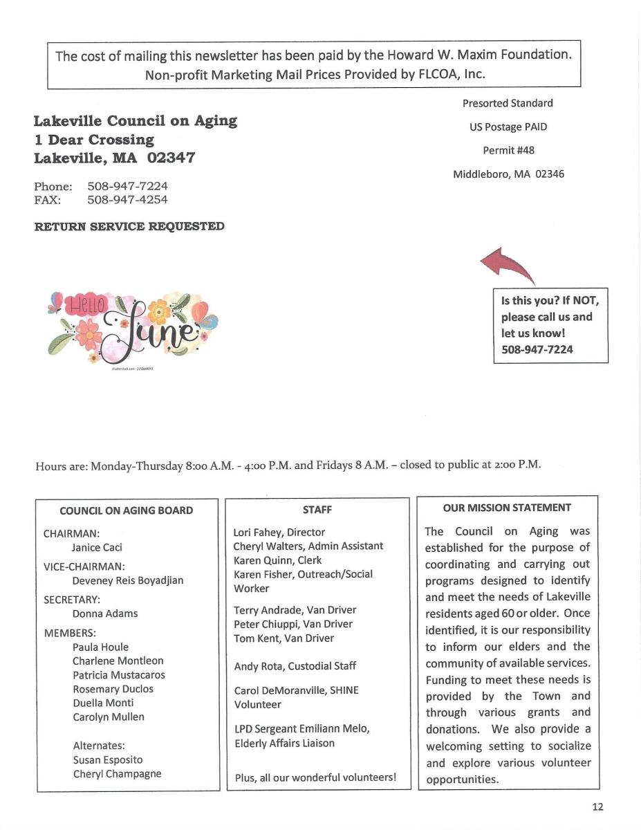 JUNE 2026 NEWSLETTER