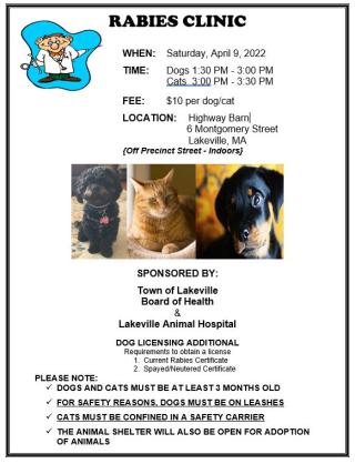 Rabies Clinic | Lakeville MA