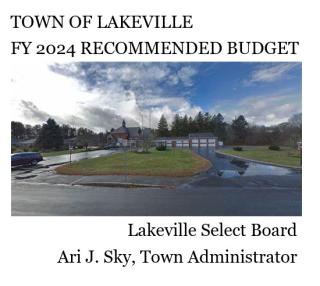 FY 2024 Recommended Budget Cover - Town Hall image