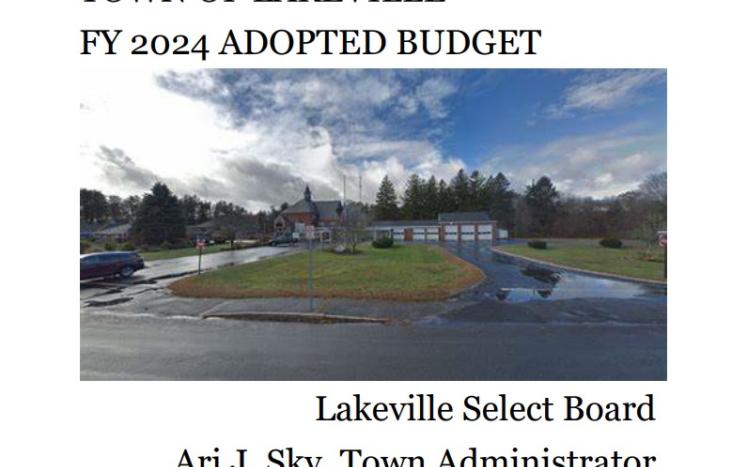 FY 2024 Adopted Budget Cover - Town Hall image