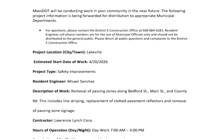 MassDOT Work Notification Form 2026.04.16