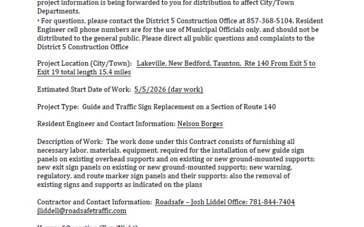 MassDOT Notice