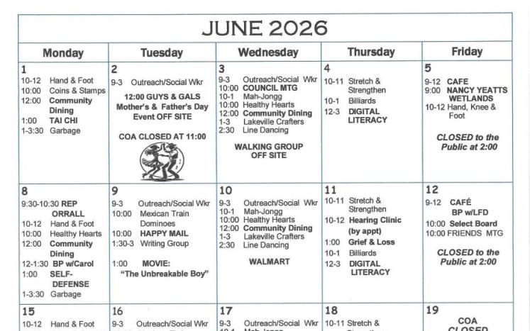 JUNE 2026 CALENDAR