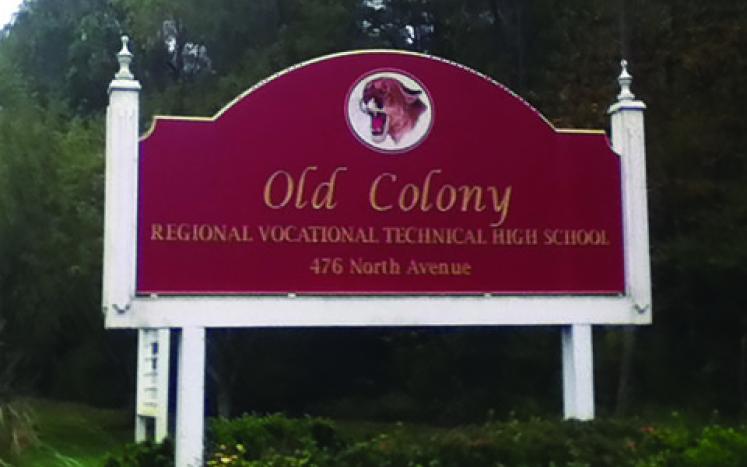 Old Colony Vocational Technical High School building sign