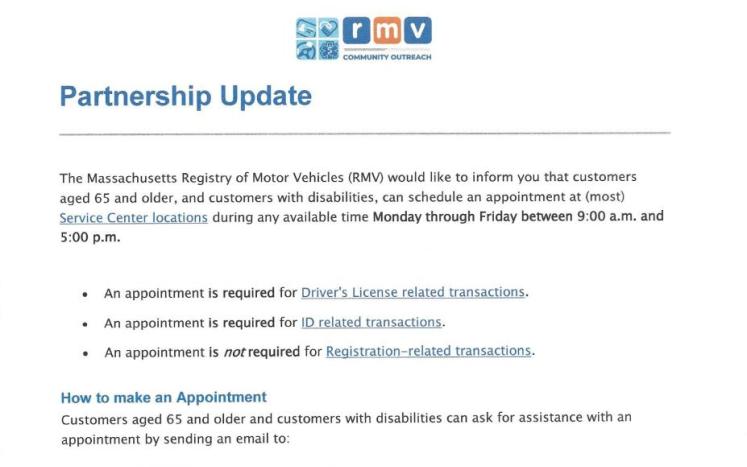 RMV UPDATE 7/13/23